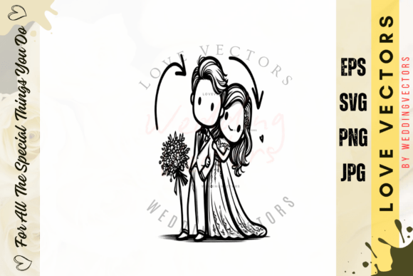 C4600: Capturing Wedding Romance in Vector Art