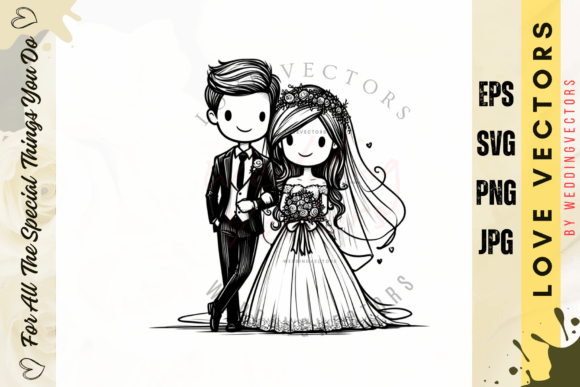 C4832: Capturing Romance in Wedding & Love Vectors