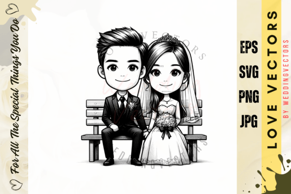 C4972: Capturing Timeless Romance in Vector Form