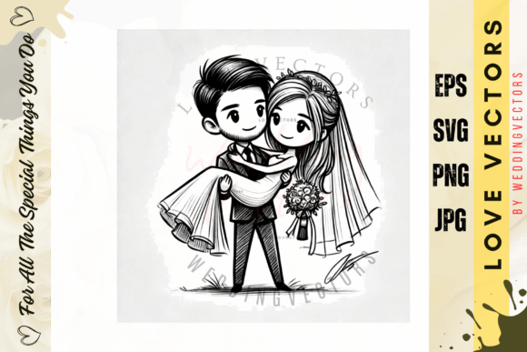 Celebrate Love with Minimalist Wedding Vectors: The C4662 Collection