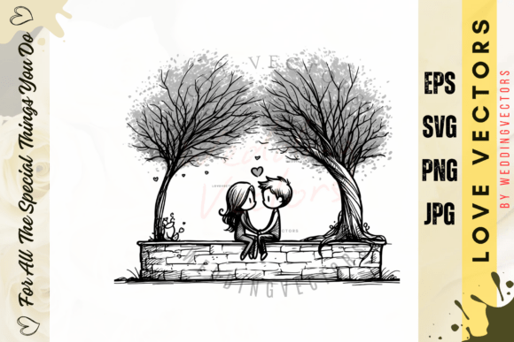 Celebrate Romance with the Luxury Anniversary Illustration - C462
