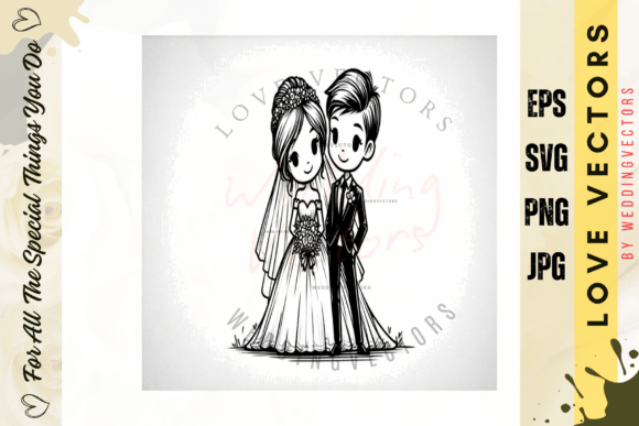 Designing Romance: The C4750 Wedding and Love Vector Collection