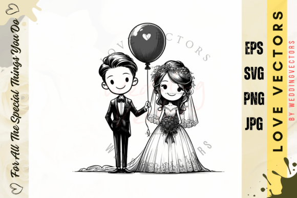 Elegant Minimalist Wedding Design - C4556: Vectors of Pure Love