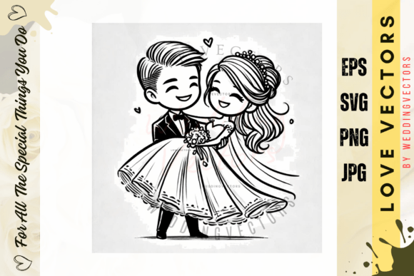 Elevating Wedding Branding with the C4672 Love Vectors