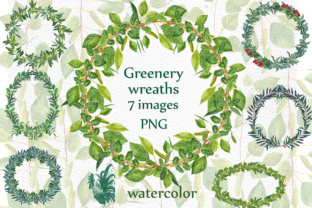 Watercolor Fern Wreaths: Elegant Clipart for Wedding Designs