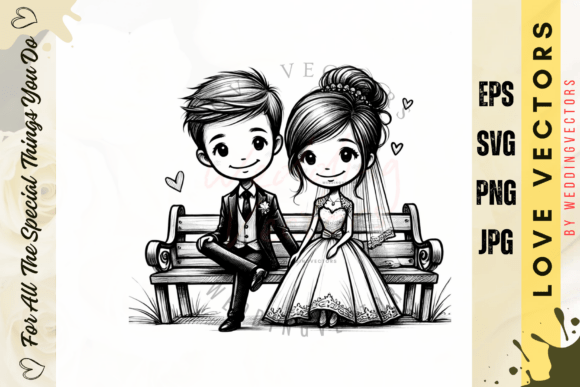 Wedding Couple and Love Vectors - C4976: A Designer's Dream